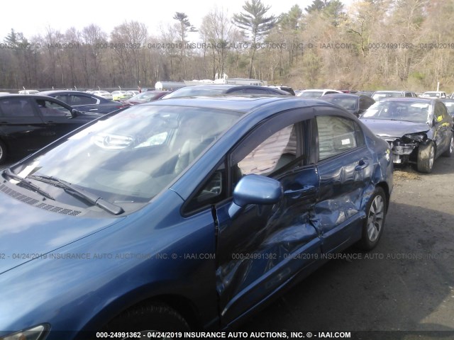 2HGFA1F94BH515926 - 2011 HONDA CIVIC EXL BLUE photo 6