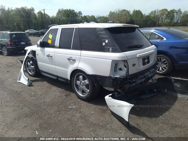 SALSF25406A980114 - 2006 LAND ROVER RANGE ROVER SPORT HSE WHITE photo 3