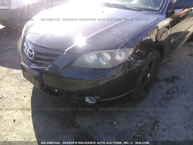 JM1BK324161403931 - 2006 MAZDA 3 S BLACK photo 6