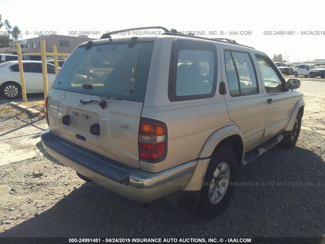 JN8AR05S3XW291481 - 1999 NISSAN PATHFINDER XE/LE GOLD photo 4