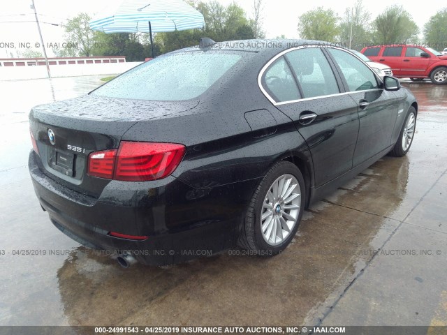 WBAFU7C53BC777592 - 2011 BMW 535 XI BLACK photo 4