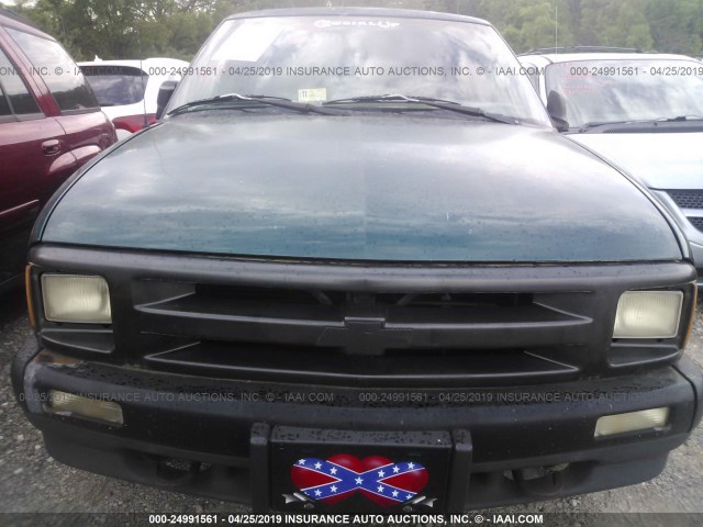 1GNDT13W7T2295905 - 1996 CHEVROLET BLAZER GREEN photo 6