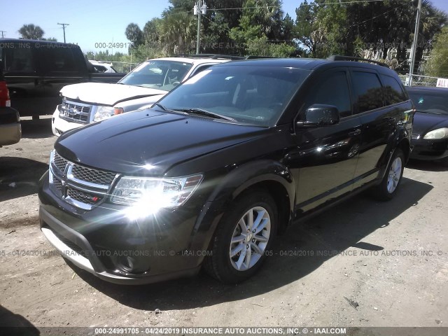 3C4PDCBG3FT605107 - 2015 DODGE JOURNEY SXT BLACK photo 2