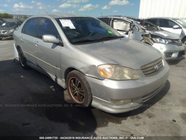 1NXBR32E23Z146398 - 2003 TOYOTA COROLLA CE/LE/S SILVER photo 1