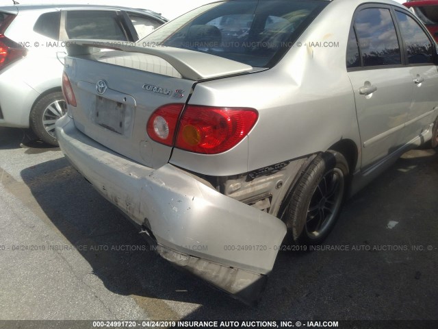 1NXBR32E23Z146398 - 2003 TOYOTA COROLLA CE/LE/S SILVER photo 6