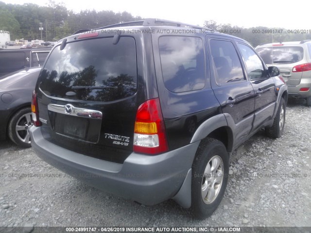 4F2YU09101KM00844 - 2001 MAZDA TRIBUTE LX/ES BLACK photo 4