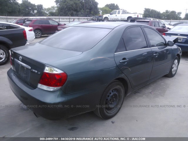 4T1BE32K16U137682 - 2006 TOYOTA CAMRY LE/XLE/SE GREEN photo 4