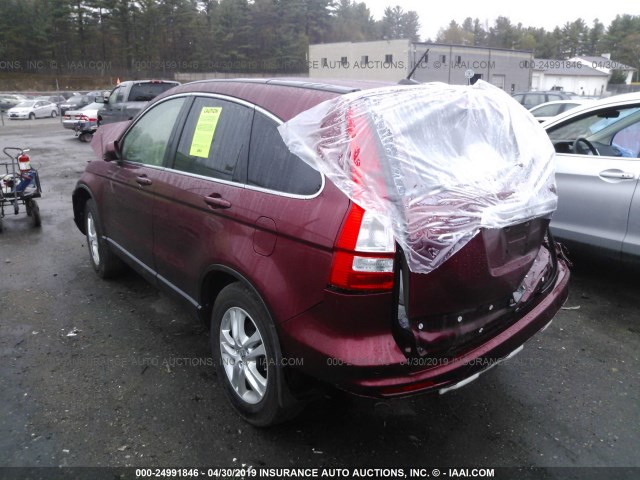 JHLRE4H72BC006601 - 2011 HONDA CR-V EXL RED photo 3