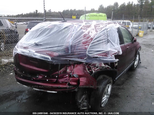 JHLRE4H72BC006601 - 2011 HONDA CR-V EXL RED photo 4