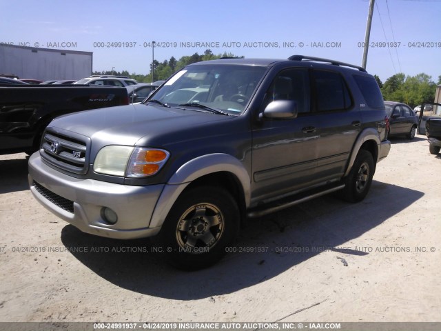 5TDZT34AX4S205492 - 2004 TOYOTA SEQUOIA SR5 GREEN photo 2