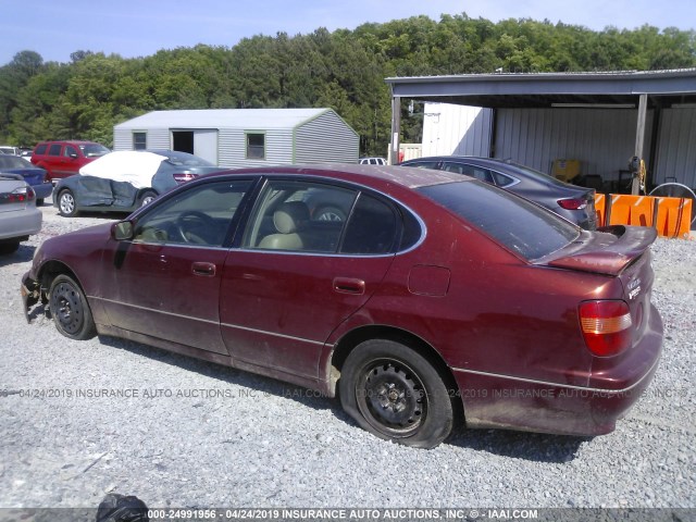 JT8BD68S0W0005308 - 1998 LEXUS GS 300 BURGUNDY photo 3