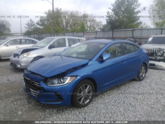 5NPD84LF5HH128122 - 2017 HYUNDAI ELANTRA SE/VALUE/LIMITED BLUE photo 2