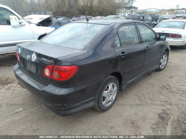 1NXBR32E18Z033985 - 2008 TOYOTA COROLLA CE/LE/S BLACK photo 4