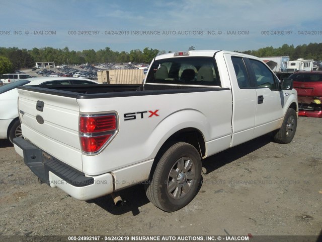 1FTEX1C8XAFA67096 - 2010 FORD F150 SUPER CAB WHITE photo 4