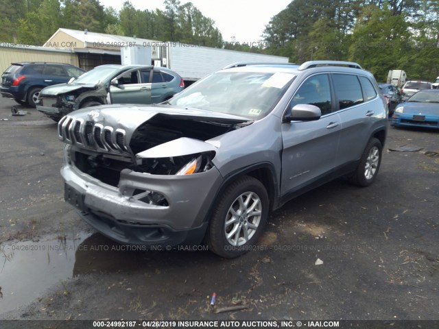 1C4PJLCB4HW502674 - 2017 JEEP CHEROKEE LATITUDE GRAY photo 2