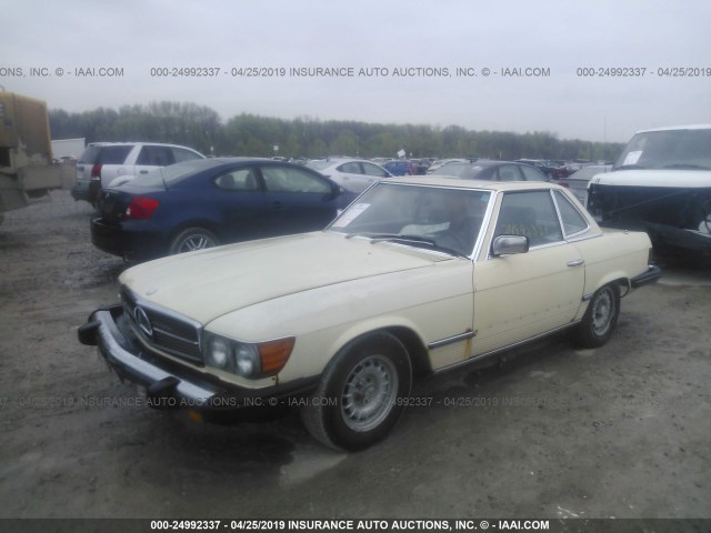 WDBBA45A0BB009415 - 1981 MERCEDES-BENZ 380 SL YELLOW photo 2