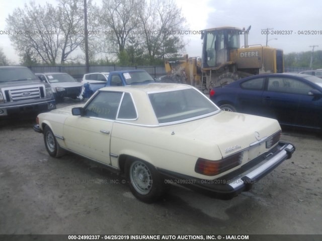 WDBBA45A0BB009415 - 1981 MERCEDES-BENZ 380 SL YELLOW photo 3