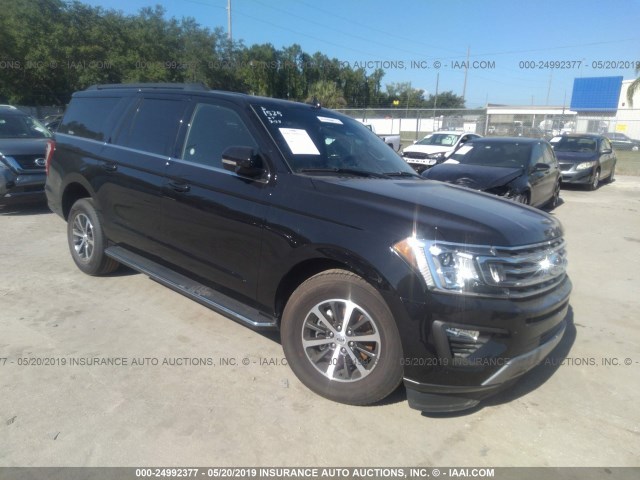 1FMJK1HT1KEA21525 - 2019 FORD EXPEDITION MAX XLT BLACK photo 1