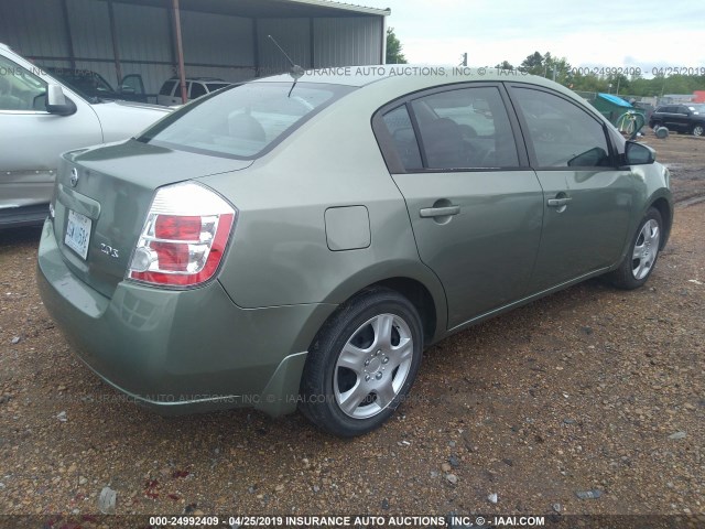 3N1AB61E67L707292 - 2007 NISSAN SENTRA 2.0/2.0S/2.0SL GREEN photo 4