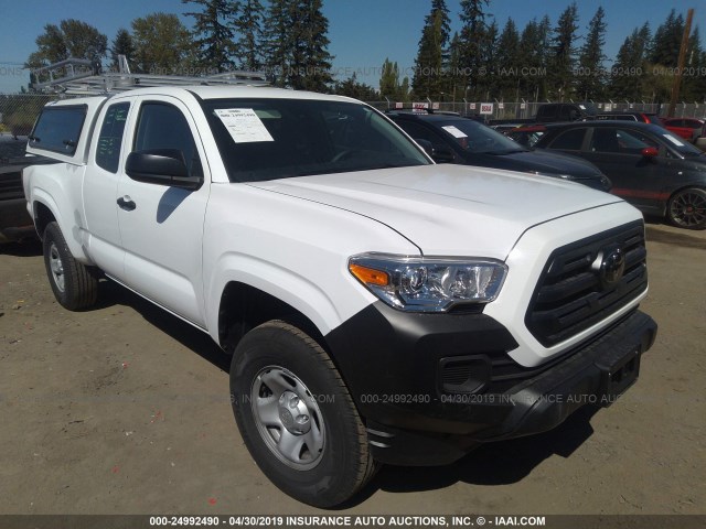 5TFRX5GN3KX145206 - 2019 TOYOTA TACOMA ACCESS CAB/SR/SR5/TRD SPO WHITE photo 1