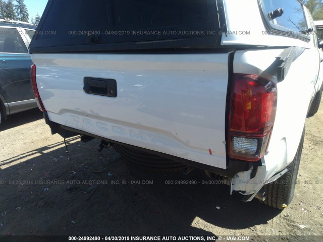 5TFRX5GN3KX145206 - 2019 TOYOTA TACOMA ACCESS CAB/SR/SR5/TRD SPO WHITE photo 6