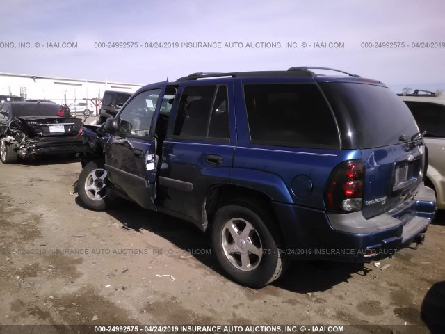 1GNDS13S252122747 - 2005 CHEVROLET TRAILBLAZER LS/LT BLUE photo 3