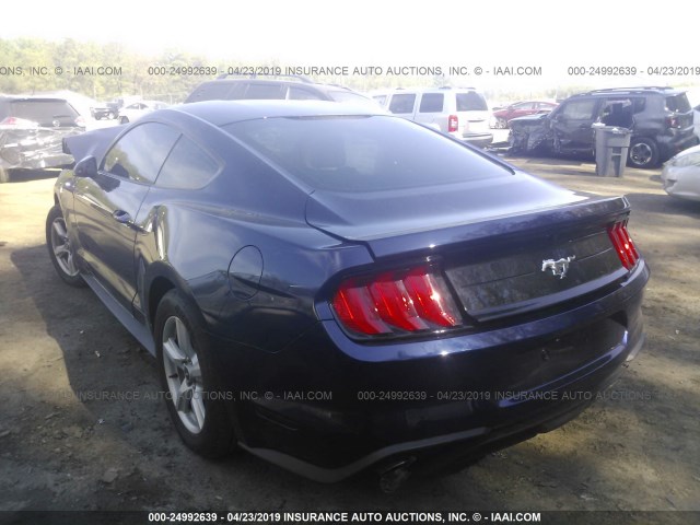 1FA6P8TH3J5137630 - 2018 FORD MUSTANG BLUE photo 3