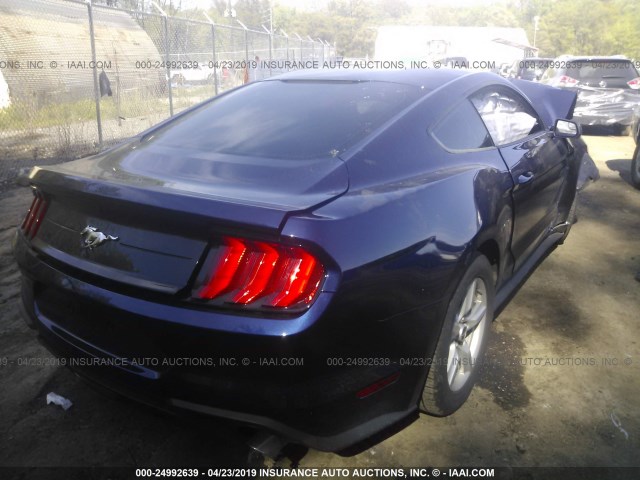 1FA6P8TH3J5137630 - 2018 FORD MUSTANG BLUE photo 4