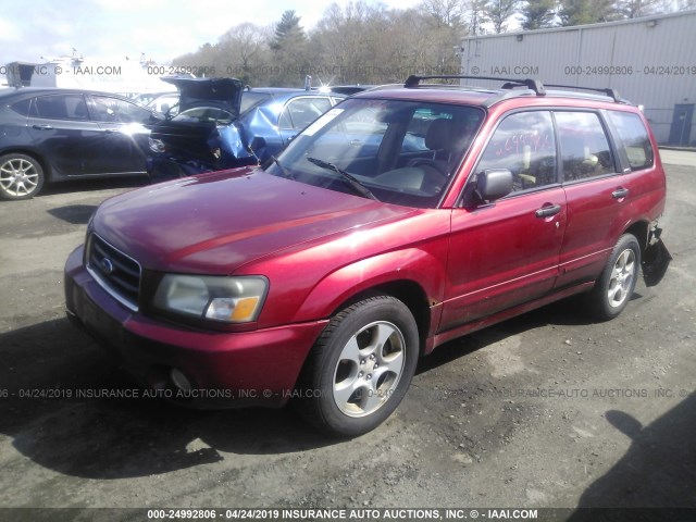 JF1SG65633H704595 - 2003 SUBARU FORESTER 2.5XS RED photo 2