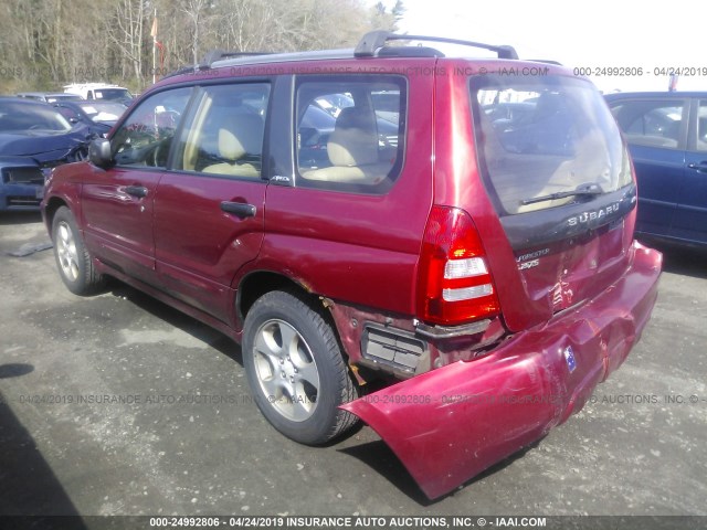 JF1SG65633H704595 - 2003 SUBARU FORESTER 2.5XS RED photo 3