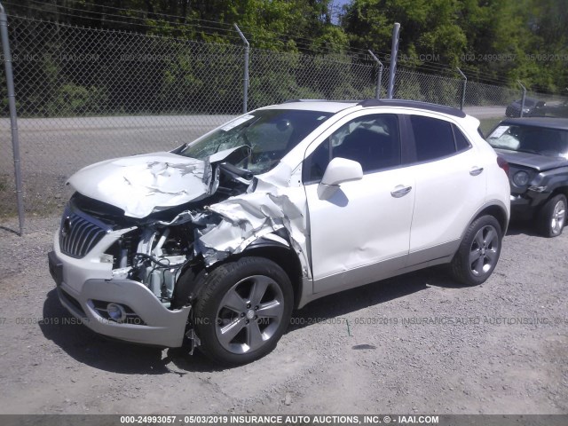 KL4CJGSB9DB096412 - 2013 BUICK ENCORE WHITE photo 2