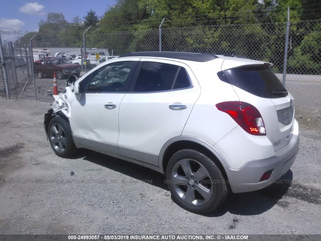 KL4CJGSB9DB096412 - 2013 BUICK ENCORE WHITE photo 3