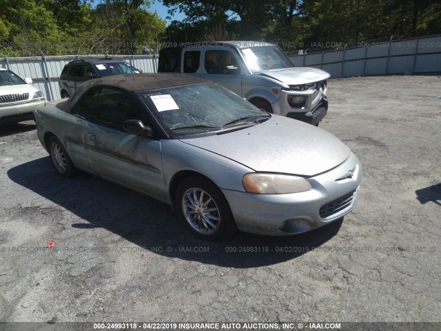 1C3EL65R22N199618 - 2002 CHRYSLER SEBRING LIMITED Light Blue photo 1