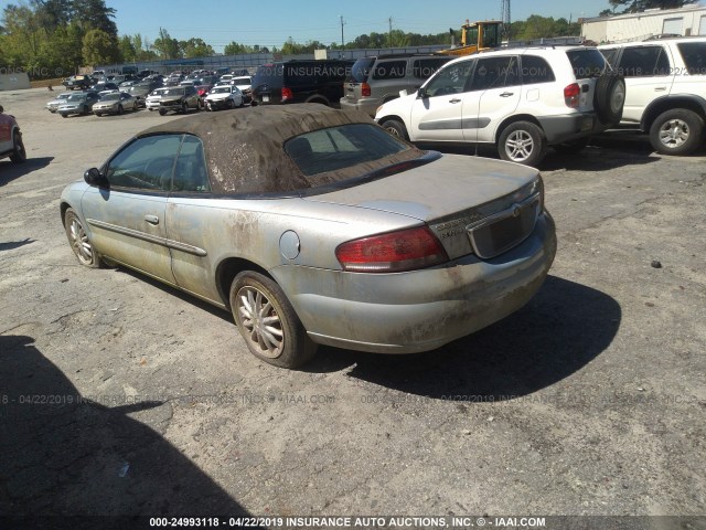 1C3EL65R22N199618 - 2002 CHRYSLER SEBRING LIMITED Light Blue photo 3