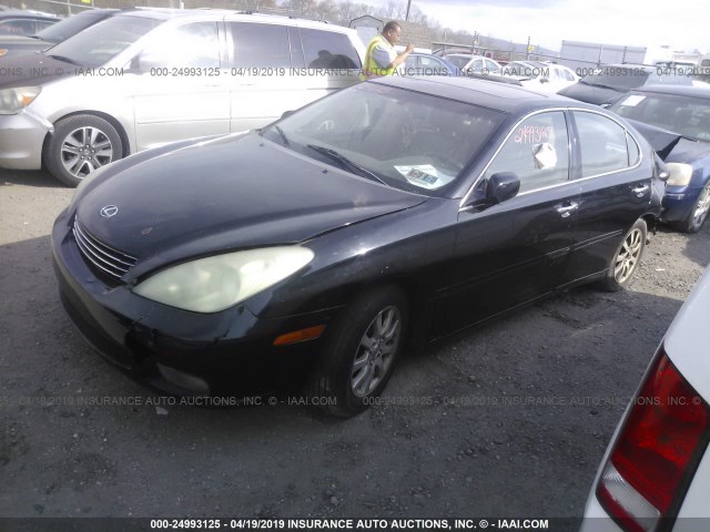 JTHBF30G030127176 - 2003 LEXUS ES 300 BLACK photo 2