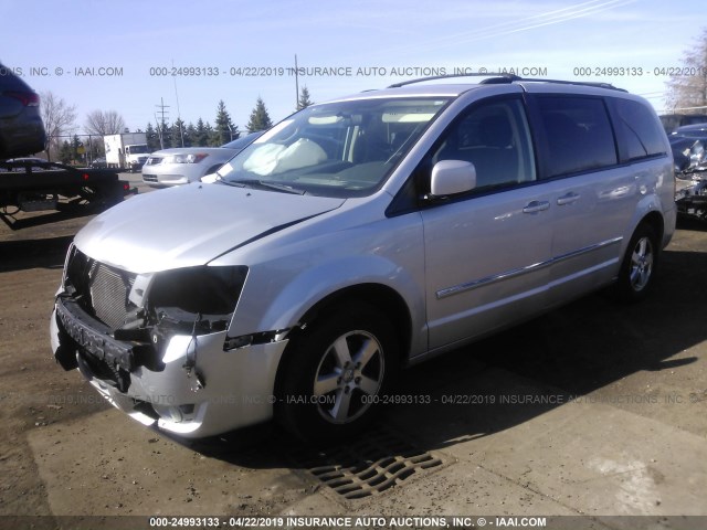 2D8HN54179R662490 - 2009 DODGE GRAND CARAVAN SXT SILVER photo 2