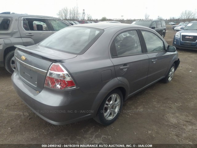 KL1TG5DE6BB231477 - 2011 CHEVROLET AVEO LT GRAY photo 4