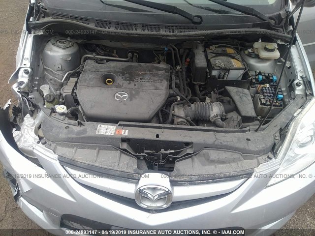 JM1CR29L280315230 - 2008 MAZDA 5 SILVER photo 10