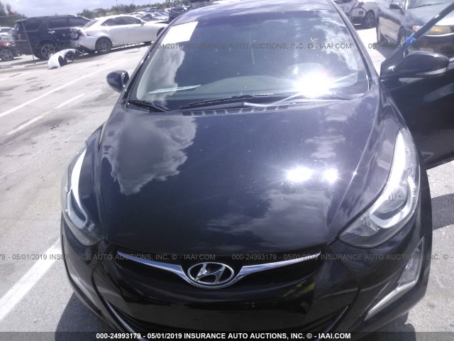 5NPDH4AE5GH725862 - 2016 HYUNDAI ELANTRA BLACK photo 6