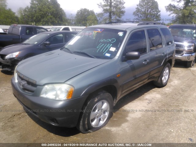 4F2CZ94104KM32222 - 2004 MAZDA TRIBUTE LX BLUE photo 2