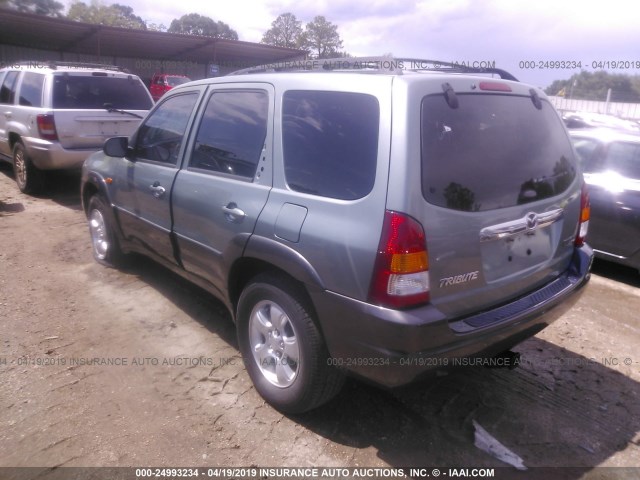 4F2CZ94104KM32222 - 2004 MAZDA TRIBUTE LX BLUE photo 3