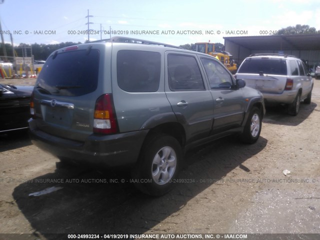 4F2CZ94104KM32222 - 2004 MAZDA TRIBUTE LX BLUE photo 4