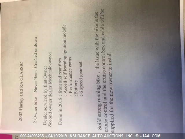 1HD1FCW1X2Y615288 - 2002 HARLEY-DAVIDSON FLHTCUI Unknown photo 6