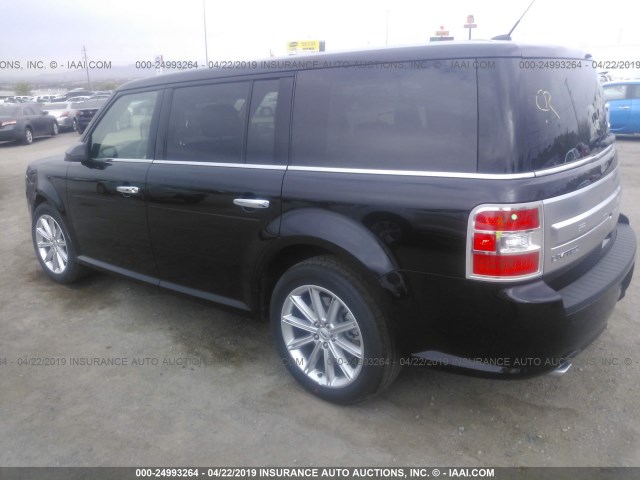 2FMHK6D87KBA13650 - 2019 FORD FLEX LIMITED BLACK photo 3