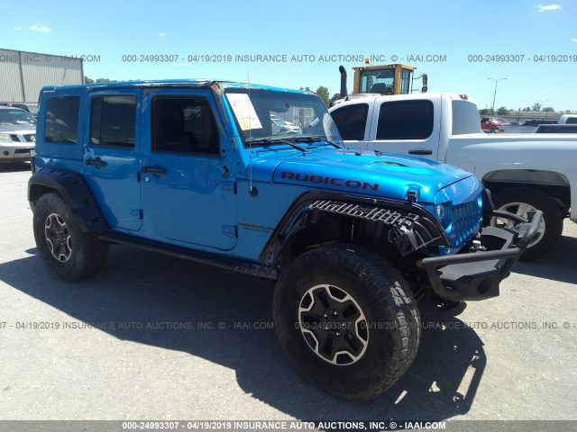 1C4HJWFGXGL108626 - 2016 JEEP WRANGLER UNLIMITE RUBICON BLUE photo 1