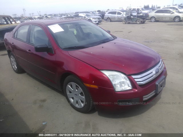 3FAHP06Z28R270174 - 2008 FORD FUSION S RED photo 1