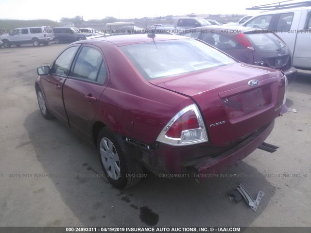 3FAHP06Z28R270174 - 2008 FORD FUSION S RED photo 3