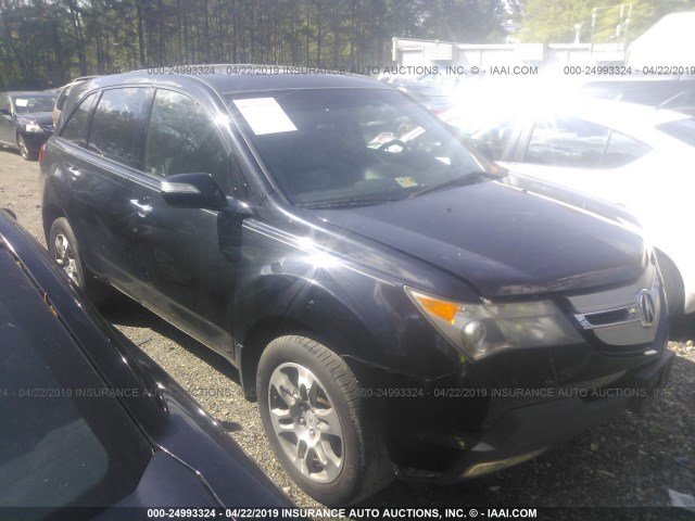 2HNYD28678H543150 - 2008 ACURA MDX TECHNOLOGY BLACK photo 1