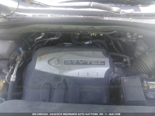 2HNYD28678H543150 - 2008 ACURA MDX TECHNOLOGY BLACK photo 10