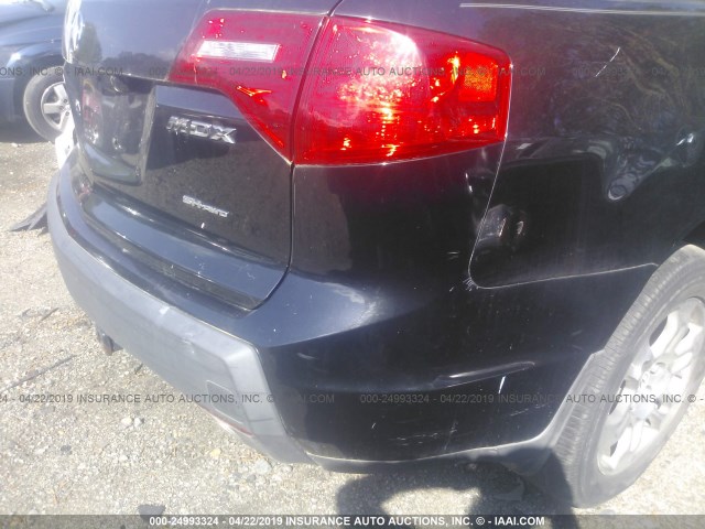 2HNYD28678H543150 - 2008 ACURA MDX TECHNOLOGY BLACK photo 6